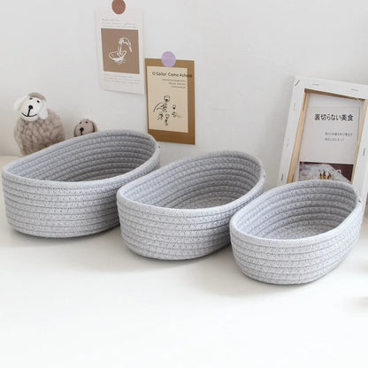 Woven Nordic Cotton Rope Storage Basket