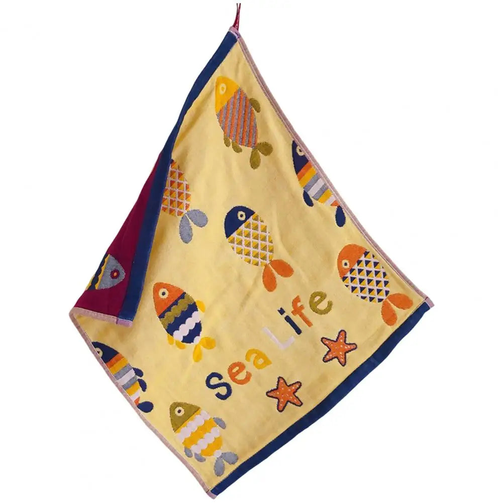 Cartoon Square Gauze Handkerchief for Baby Feeding