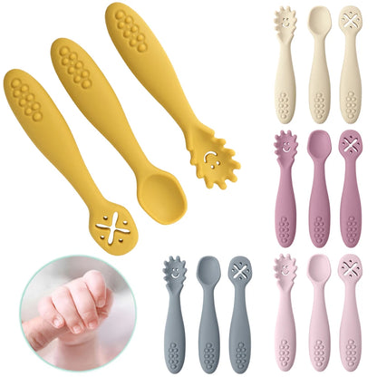 3 Pieces Baby Feeding Spoons