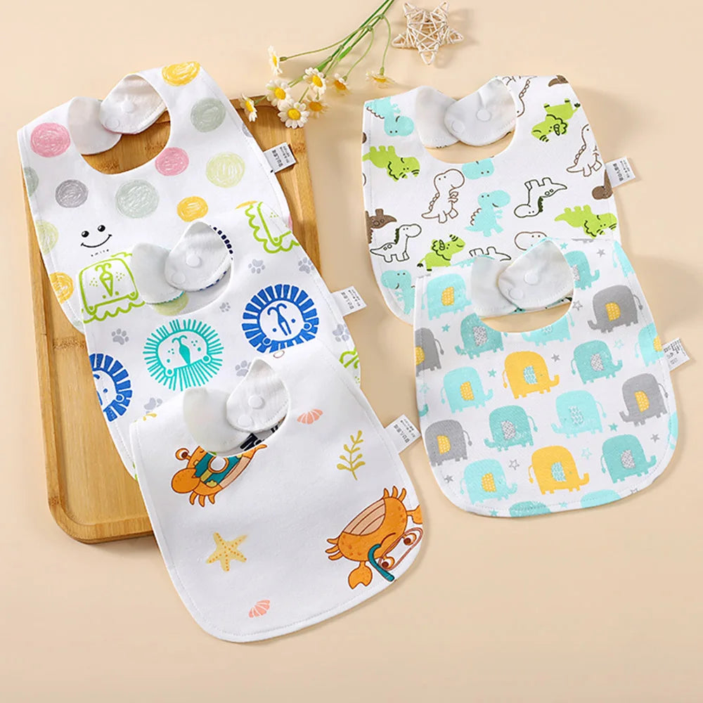 5-Pack Waterproof Baby Bandana Bibs | Ultra-Absorbent Feeding Set
