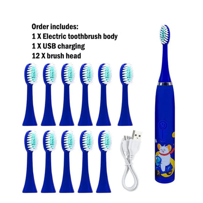 Children's Ultrasonic Rechargeable Electric Toothbrush