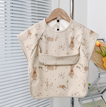 Waterproof Long Sleeve Baby Smock | Full-Coverage Feeding Apron (0-5Y)