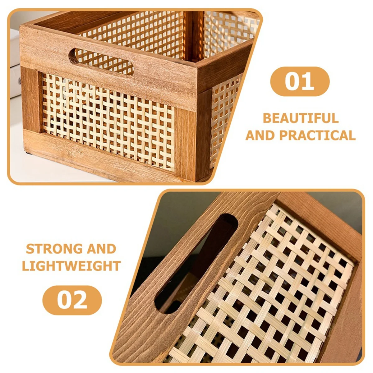Woven Rattan Book & Nursery Storage Basket