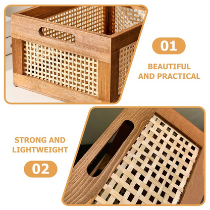 Woven Rattan Book & Nursery Storage Basket