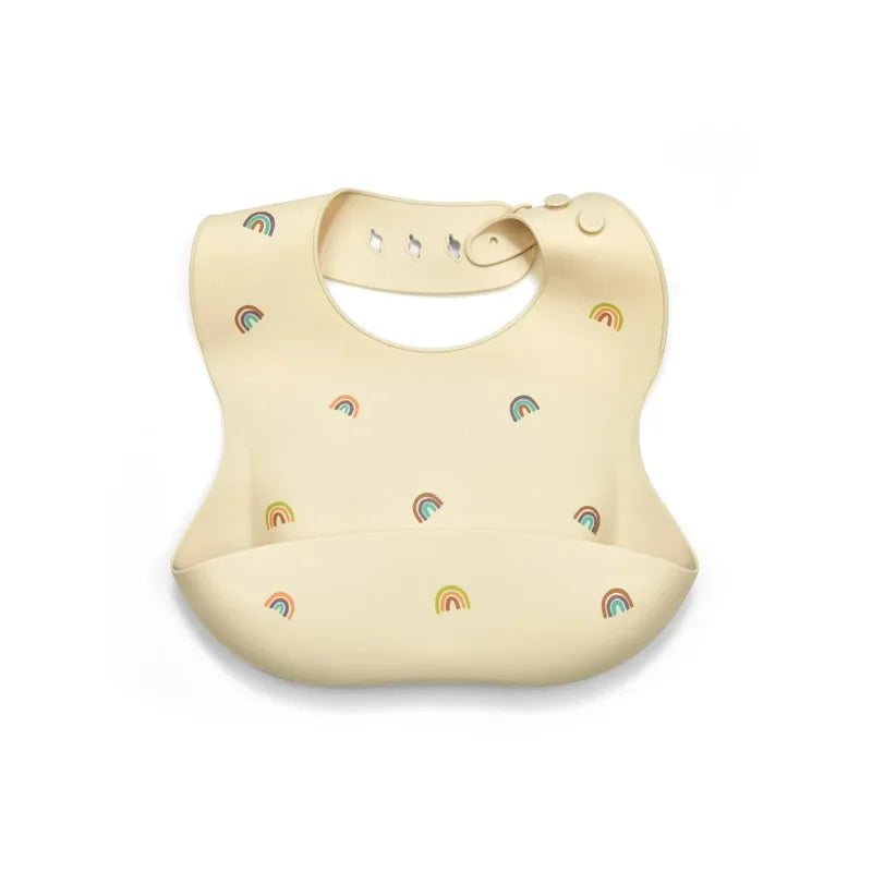 Baby Silicone Bibs, BPA-Free Waterproof Adjustable