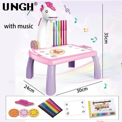 UNGH Children led projector drawing table