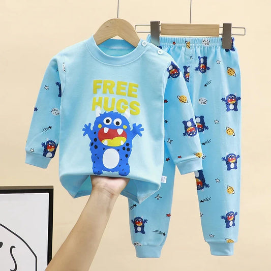 Boys Cotton Pajama Set – Soft Autumn Sleepwear for Babies & Kids