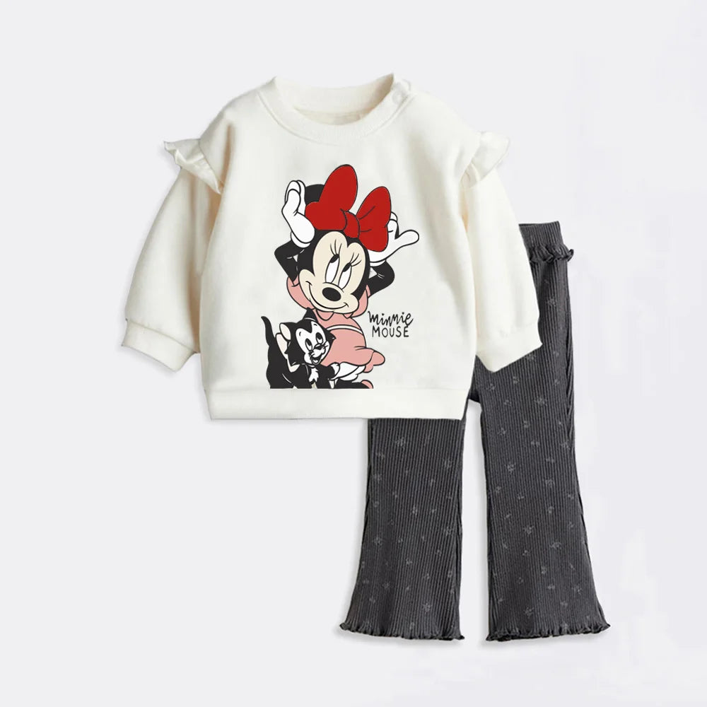 Toddler Girl Cotton Sweatshirt & Pants Set