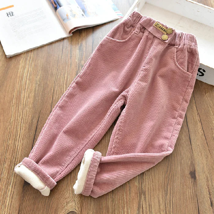 Children's Stretch Fleece Lined Corduroy Bottoms