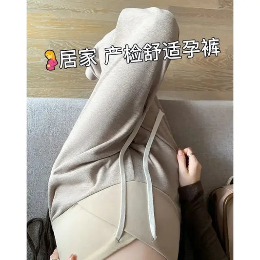 Maternity Low-Waisted Thin Wide-Leg Pants