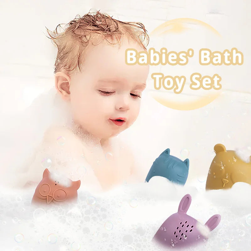Cute Animal Bath Toys – Soft Silicone Water Sprinkler Toys for Babies & Toddlers