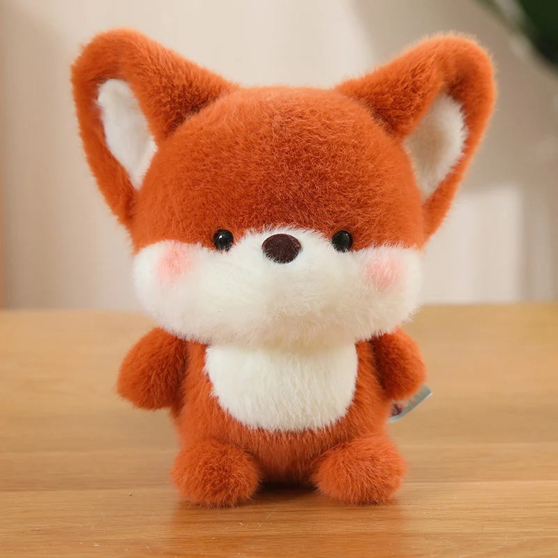 Cute Sitting Animal Plush Dolls: Red Panda, Fox, Sloth & More