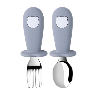 Baby Feeding Solid Food Spoon Fork Set