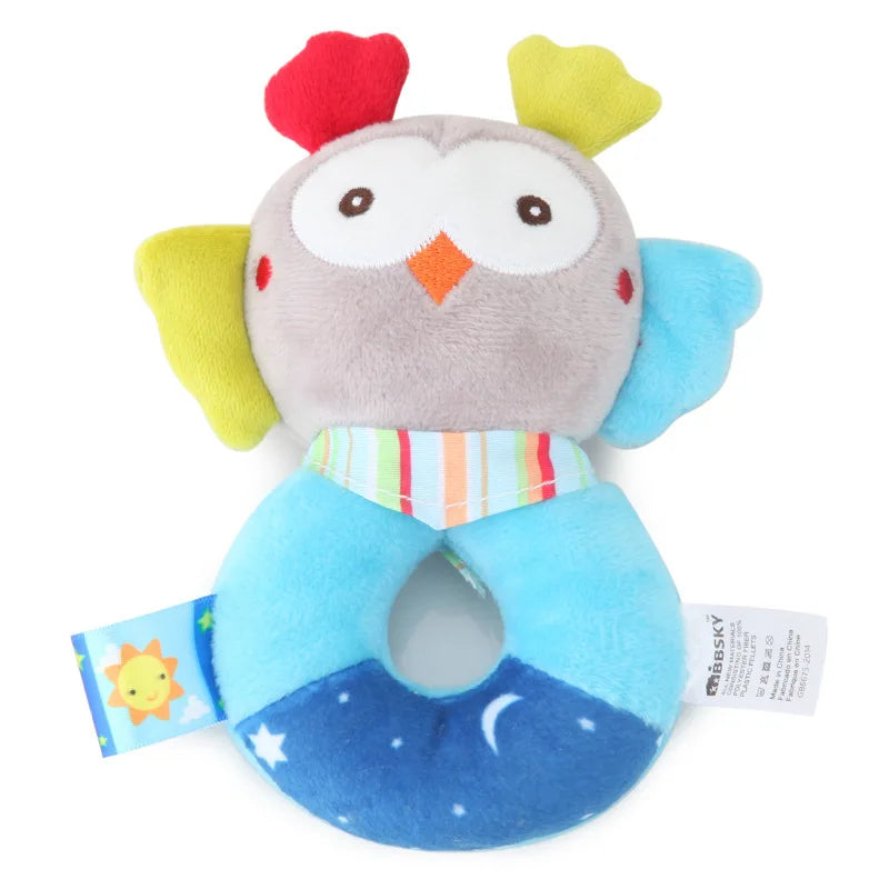Baby Plush Animal Rattle Crib Mobile Toy (0–12 Months)