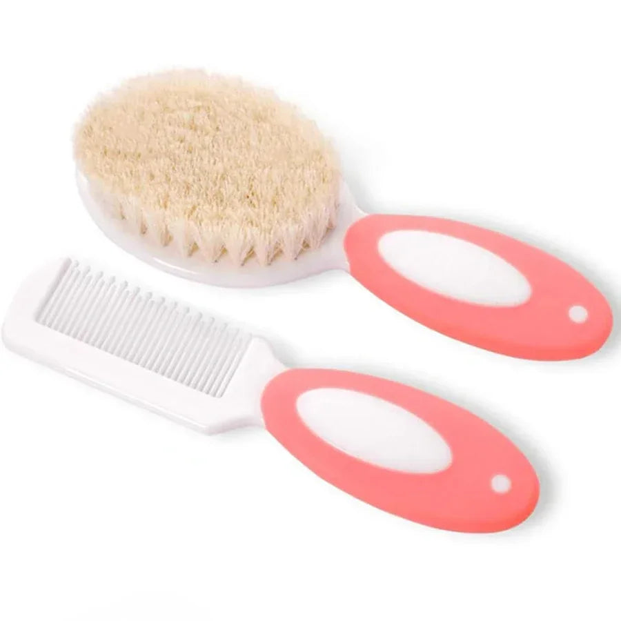 Soft Silicone & Bristle Baby Hair Care Set | Cradle Cap Brush