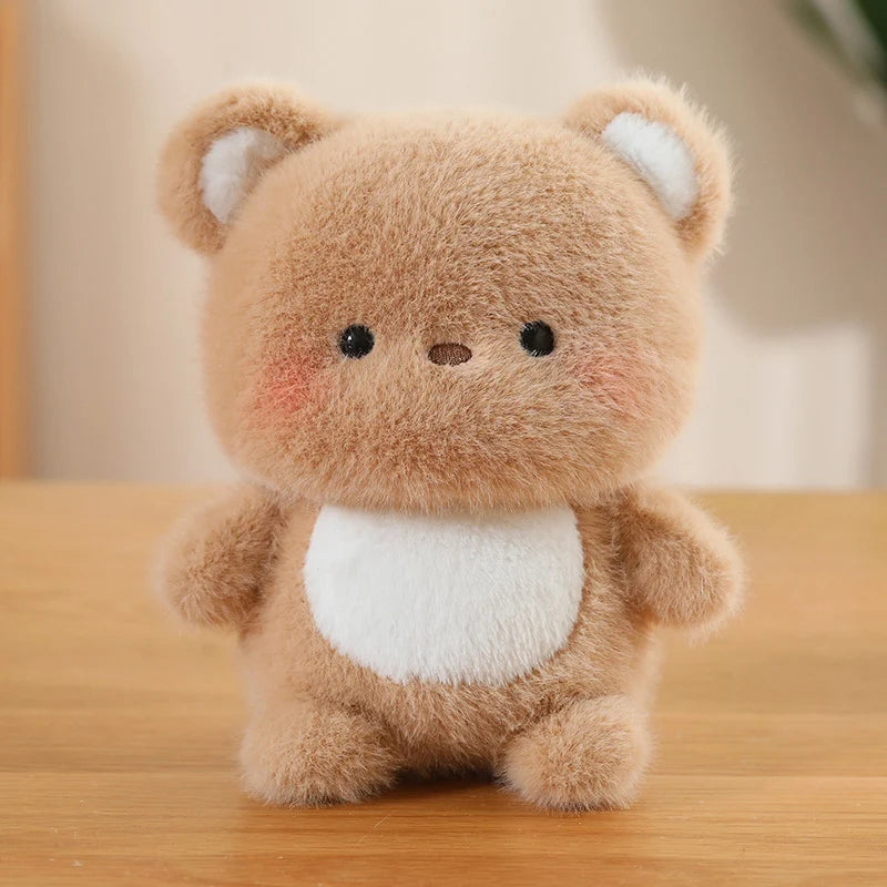 Cute Sitting Animal Plush Dolls: Red Panda, Fox, Sloth & More