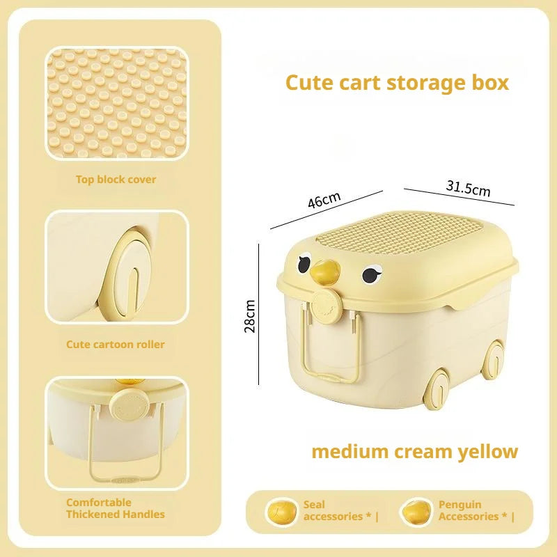 Cute Plastic Kids Toy Storage Organizer Bin