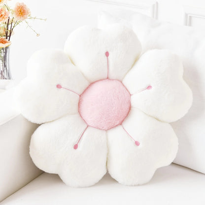 Plush Daisy Flower Pillow – Cute Cozy Cushion for Bed & Sofa
