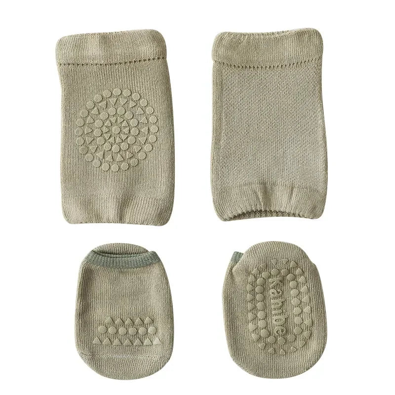 Baby Crawling Knee Pads & Anti-Slip Socks Set