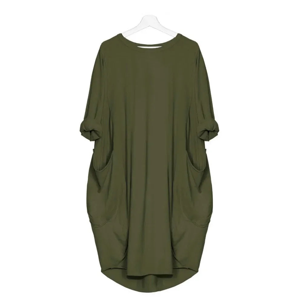 Long Sleeve Loose Casual Dress for Pregnant Women