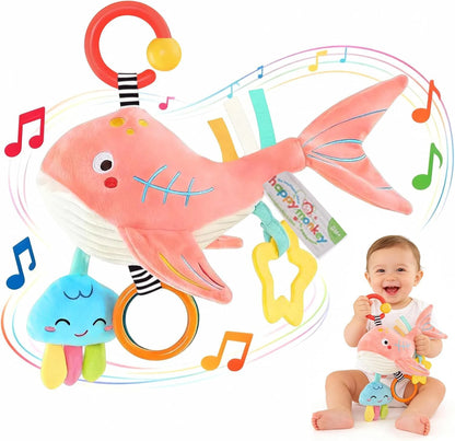 Baby Car Seat Toy Whale, Sensory Toy (0–6 Months)