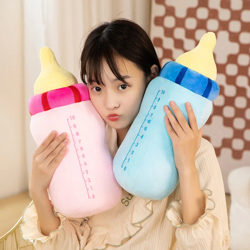 40/65CM New Milk Bottle Stuffed Plush Pillow Cushion Funny Cartoon Boba Plush Soft Toys Birthday Gifts