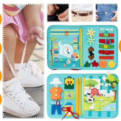 Baby Busy Board Sensory Toy for Fine Motor Skills