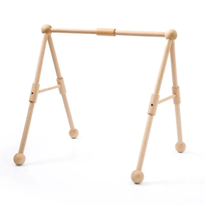 Wooden Rocket Baby Gym Frame with Montessori Celestial Toys