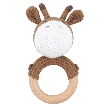 Handmade Amigurumi Cartoon Animal Baby Rattle