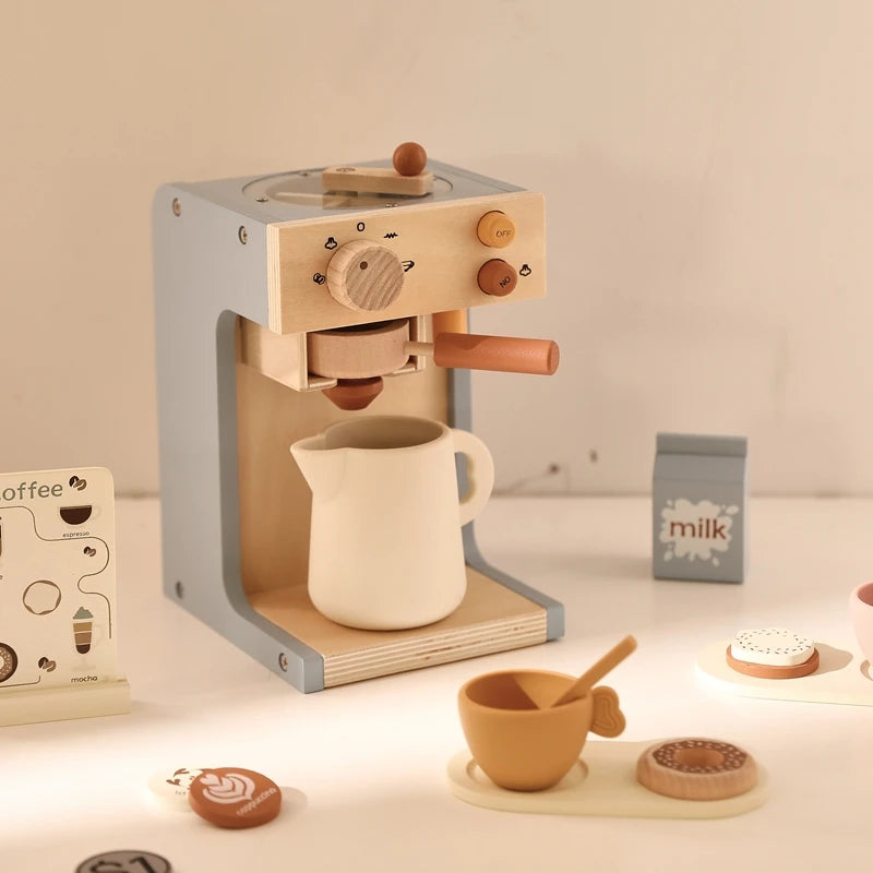 Wooden Coffee Machine Pretend Play Toy