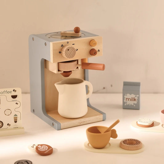 Wooden Coffee Machine Pretend Play Toy