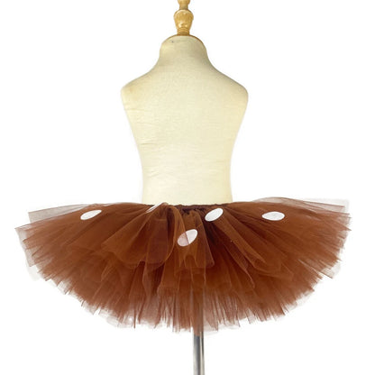 Girls Brown Deer/Reindeer Tutu Skirt Outfit