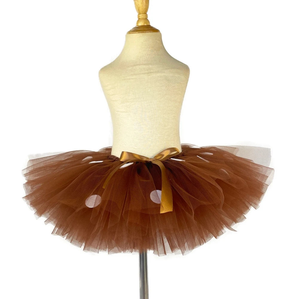 Girls Brown Deer/Reindeer Tutu Skirt Outfit