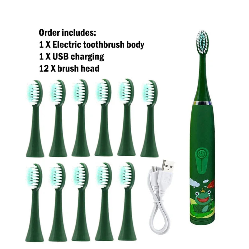 Children's Ultrasonic Rechargeable Electric Toothbrush