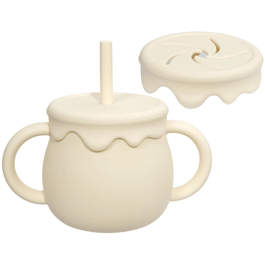 Portable 3-in-1 Baby Sippy, Snack, & Learning Cup