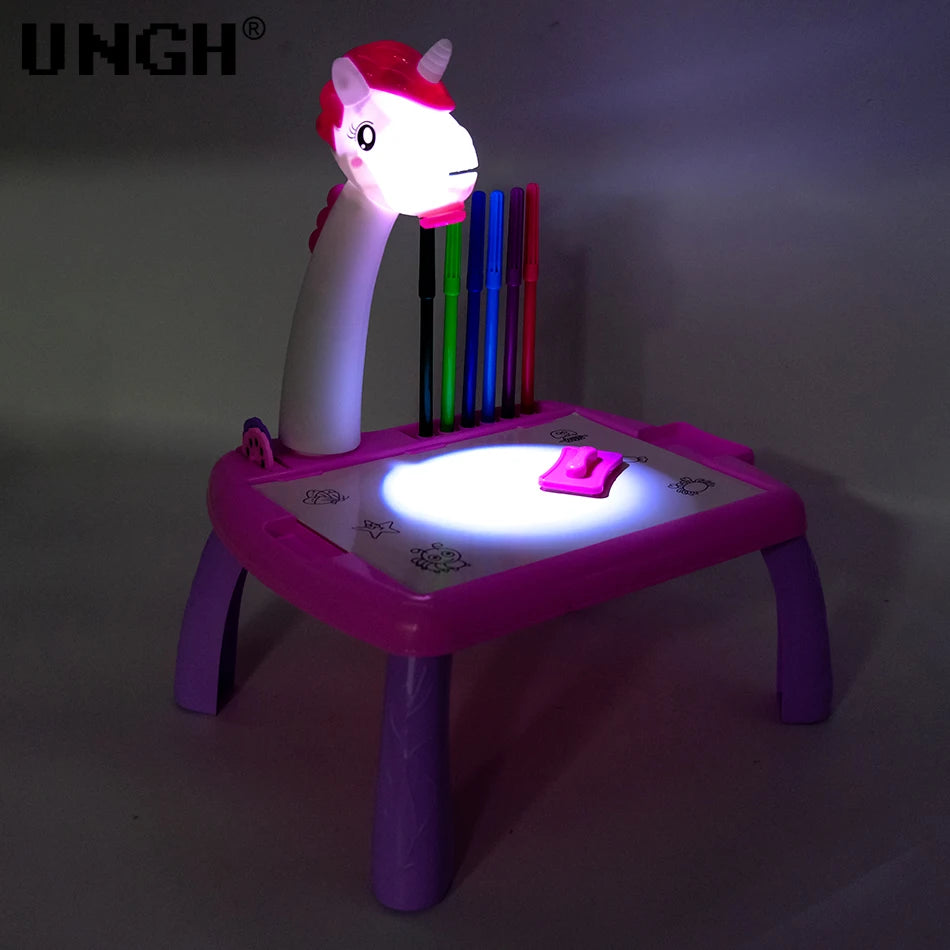 UNGH Children led projector drawing table