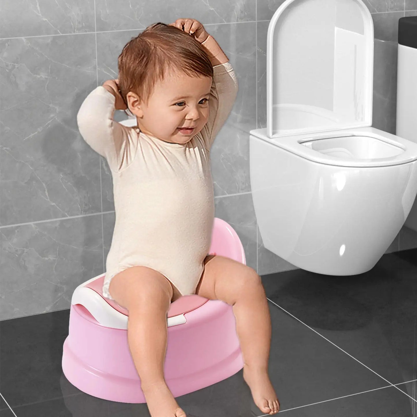 Stable & Safe Oval Potty for Boys and Girls