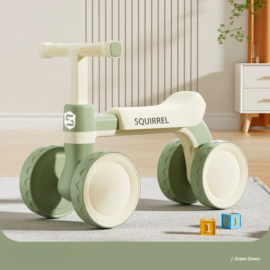 4-Wheel No-Pedal Baby Balance Bike (1-3 Years)