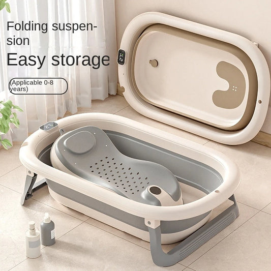 Space-Saving Collapsible Baby Bath with Cushion