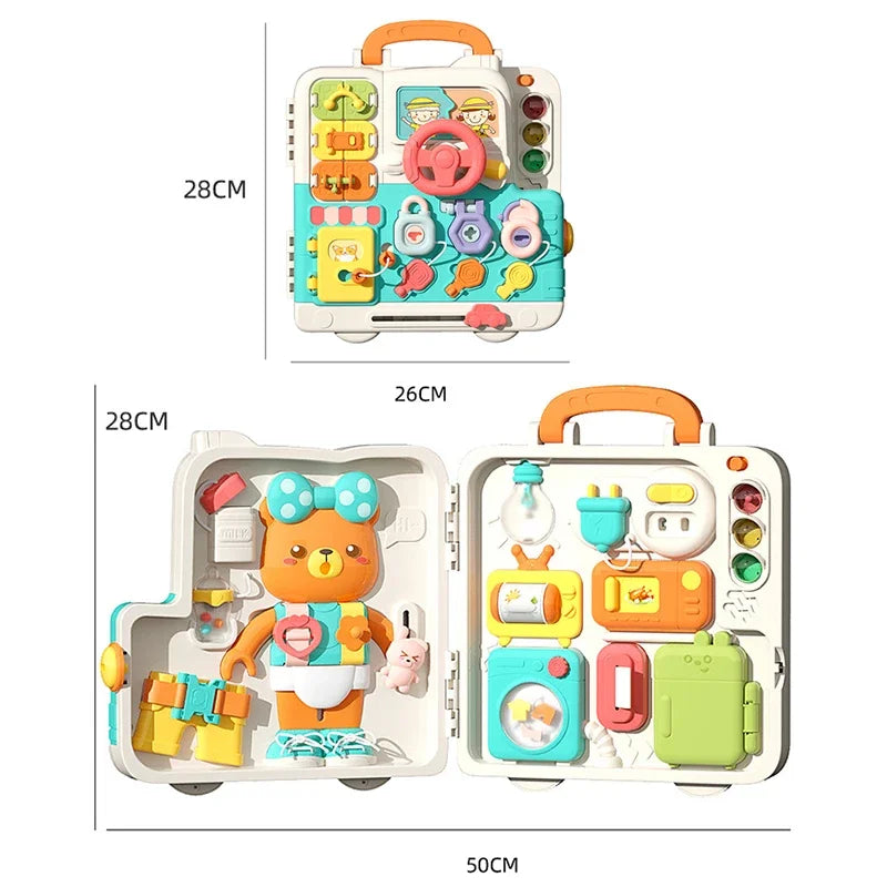 Montessori Sensory Busy Board with Lights & Music