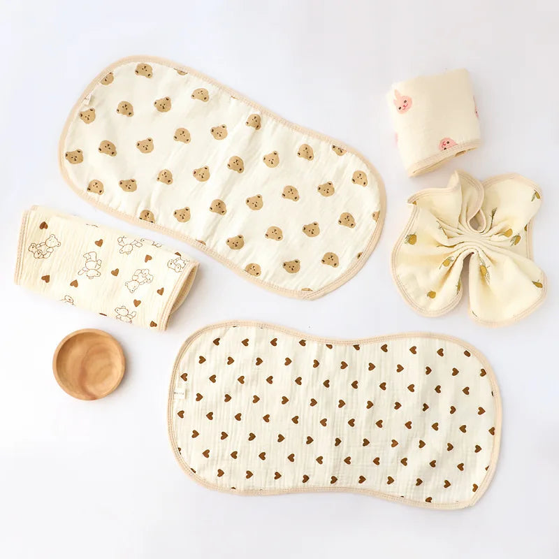 Newborn Baby Burp Cloth, 6-Layer Gauze Waterproof
