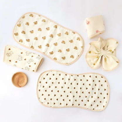Newborn Baby Burp Cloth, 6-Layer Gauze Waterproof