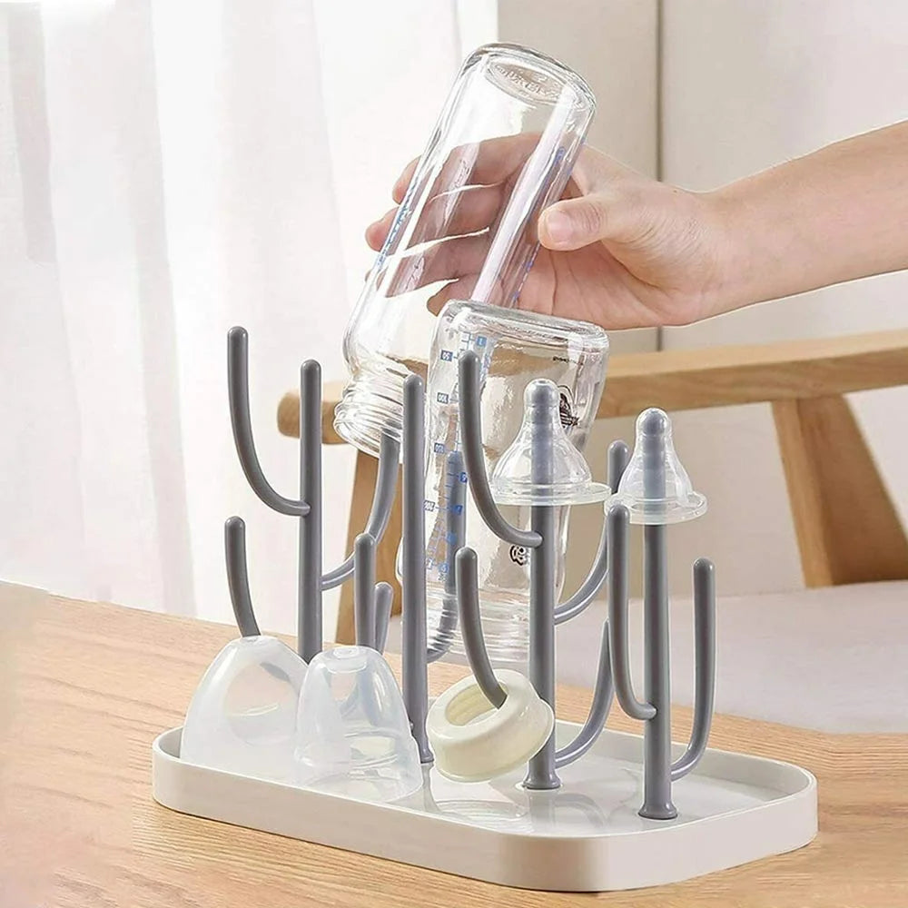 Space-Saving Bottle Dryer & Drainer Stand