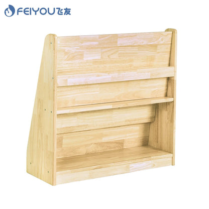 Modern Preschool Wooden Book Display & Cabinet