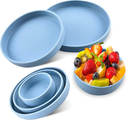 Thermostability Silicone Snack Plate & Dish Set (3PC)