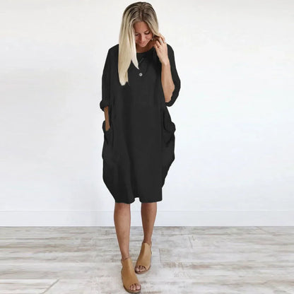 Long Sleeve Loose Casual Dress for Pregnant Women