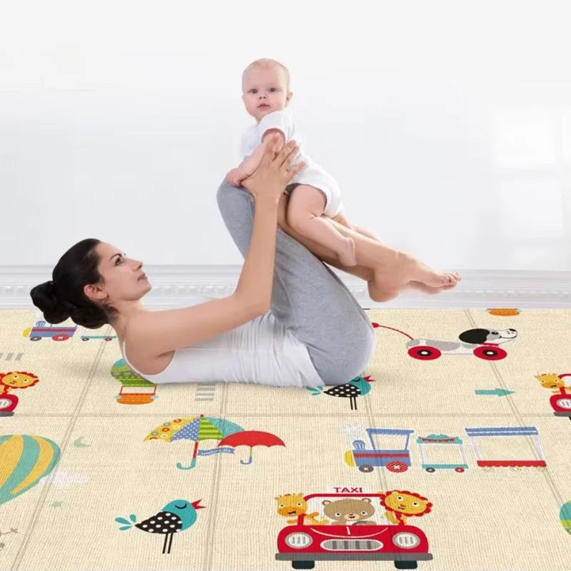 Large Folding Baby Crawling Mat - Double-Sided & Portable