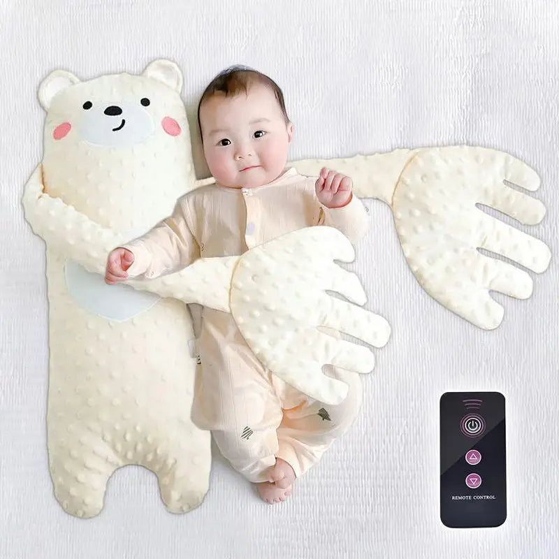 Remote Control Plush Bear Sleep Aid Pillow for Infants (65cm)
