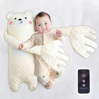Remote Control Plush Bear Sleep Aid Pillow for Infants (65cm)