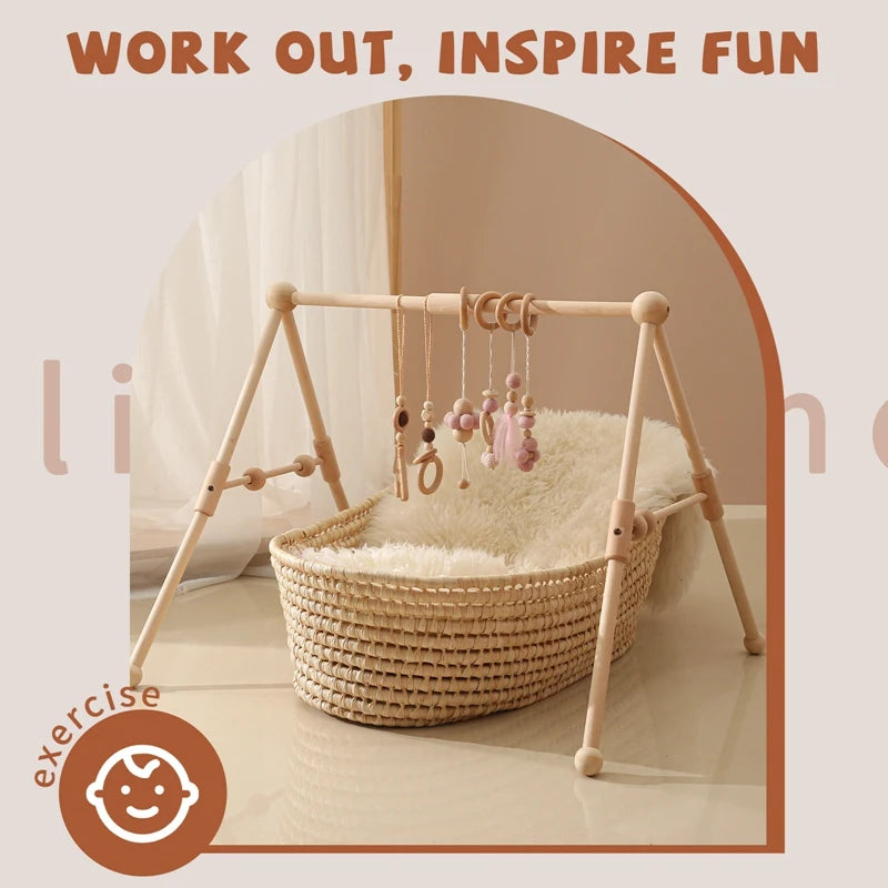 Wooden Baby Gym/Activity Fitness Stand